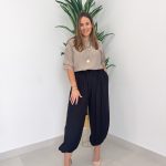Pantalon Palma Bombacho Negro
