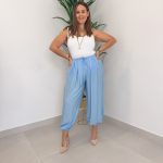 Pantalon Palma Bombacho Celeste