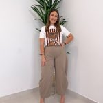 Pantalón Ballon Liso Taupe