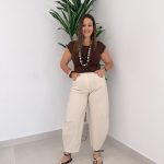 Pantalón Ballon Liso Beige