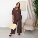 Conjunto Coral Marrón