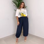 Pantalon Palma Bombacho Azul Marino