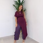 Pantalon Ballon Rayas Marine Granate y Azul Marino